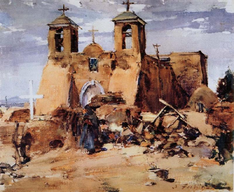 Nikolay Fechin The Church in Tuoerce oil painting picture